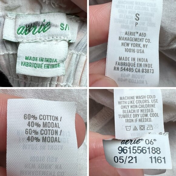 Aerie Tiered Plaid Mini Skirt Cotton Modal Blend Size Small - Picture 2 of 8